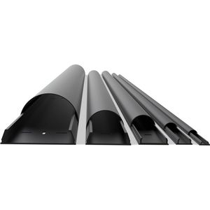 Premium aluminium kabelgoot - 110 x 1,8 cm / zwart