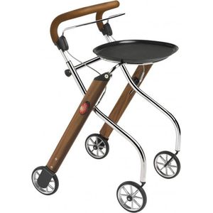 Let's Go Indoor rollator - Walnoot/chroom - Trustcare
