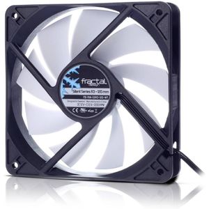 Fractal Design Fan Silent R3 - Case ventilator - 120mm - Zwart met witte vleugels - 20 dBA