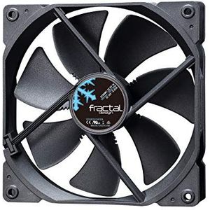 Fractal Design Dynamic X2 GP-14 PWM Computerventilator, stille ventilator, High Airflow, 140 x 140 x 25 mm, 1700 tpm, FDB-lagers, trip draad, aerodynamisch gevormde struts, zwarte editie, single