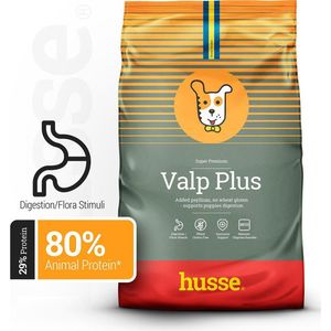 Husse Valp Plus - Puppyvoer Droogvoer, Puppy Voer, Hondenvoer Droog, Hondenbrokken Junior - 12,5 kg