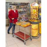 Kongamek Tischwagen ohne Bremse in weiss mit 850x435mm Ladefl&#228;che
