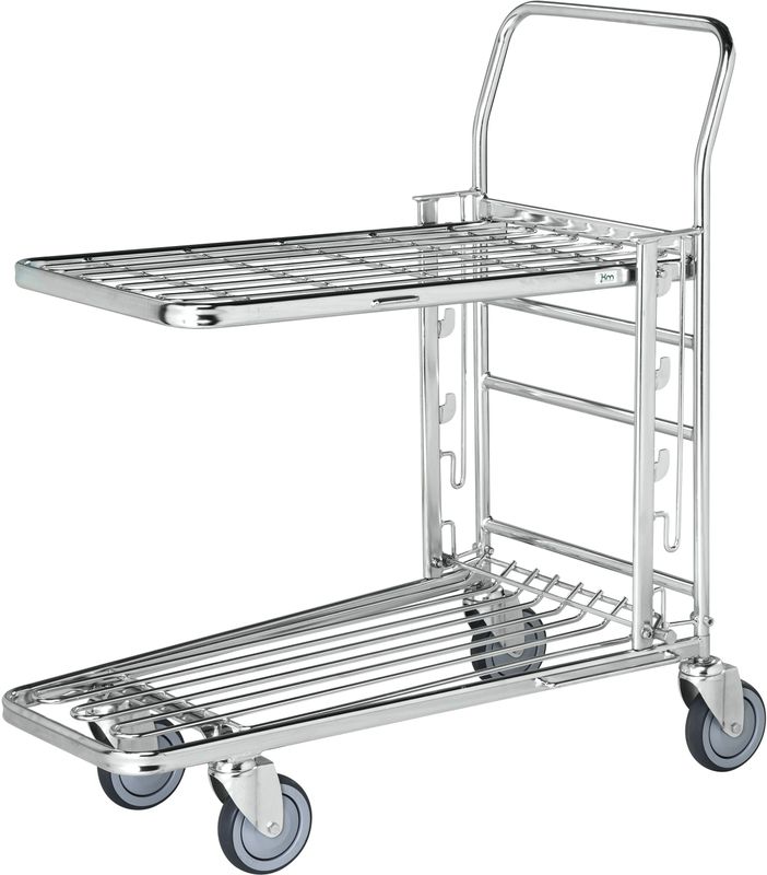 Kongamek Winkelwagen, verzinkt, l x b x h = 890 x 520 x 1000 mm, laadvermogen 300 kg