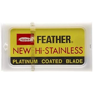 Scheermesjes - 10 Tweezijdige Messen - Platina Gecoat - Scherp