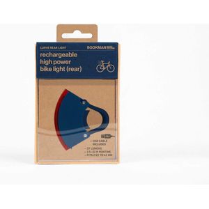 Bookman Curve Fietsverlichting - LED Achterlicht - Oplaadbaar via USB - Compact Design - Donker Blauw