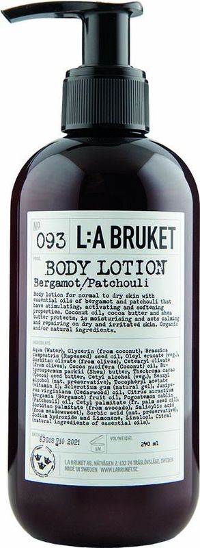L:A BRUKET - 093 Body Lotion - Bergamot/Patchouli - Hydraterend - 250ml