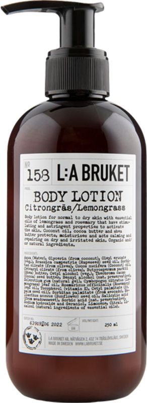L:A BRUKET - 158 Body Lotion - Citroengras - Natuurlijke Ingrediënten