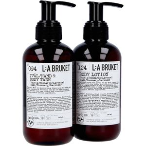 L:A Bruket Duo-kit Flytande Tvål/Bodylotion Salvia/Rosmarin/Lavendel 190 ml
