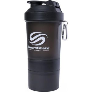 SmartShake O2GO Drinkfles, polypropyleen, zwart, 600 ml