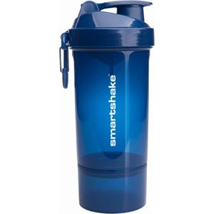 Smartshake Original2GO ONE sportshaker + reservoir kleur Navy Blue 800 ml