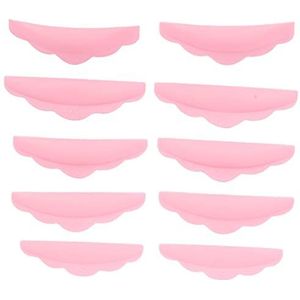 Wimper-permmingpad, make-up tool, permanente golfbeschermpad, 5 paar, eenvoudig te bedienen, licht, voor schoonheidssalons voor vrouwen (roze)