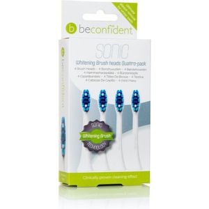 Beconfident Whitening Sonic 4-pack tootbrush heads white 40 ml