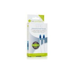 Beconfident - Sonic Tandenborstelkoppen - 2-Pack - Wit
