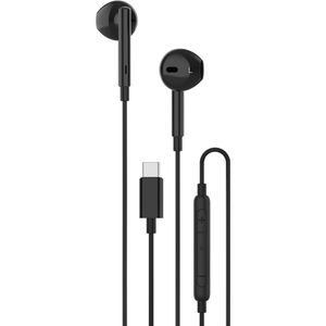 Unisynk 10396 hoofdtelefoon/headset Bedrade In-ear Gesprekken/Muziek USB Type-C Zwart (Bedraad), Koptelefoon, Zwart