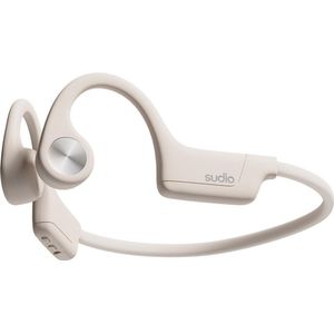Sudio B2 wit, draadloze oortelefoon met Bluetooth 5.3, botgeleidingstechnologie, microfoons, ruimtelijk geluid door Dirac Virtuo, tot 7,5 uur speeltijd, snel opladen, IPX5-waterbestendigheid