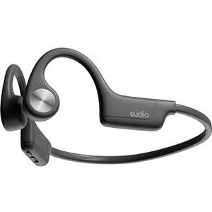 Sudio B2 zwart, draadloze oortelefoon met Bluetooth 5.3, botgeleidingstechnologie, microfoons, ruimtelijk geluid door Dirac Virtuo, tot 7,5 uur speeltijd, snel opladen, IPX5-waterbestendigheid