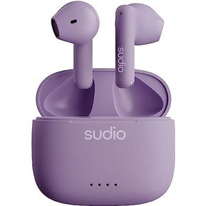 sudio A1 paarse hoofdtelefoon met Bluetooth, Touch Control met IPX4 draadloos compact oplaadstation, stille hoofdtelefoon met geïntegreerde microfoon, hoogwaardig kristalgeluid