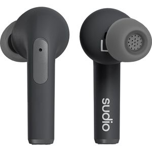 Sudio N2 Pro True Wireless Bluetooth in-ear oordopjes met ANC - multipoint-aansluiting, IPX4 waterbestendig, USB-C en draadloos opladen, microfoon, 30 uur speeltijd met oplaadcase (zwart)