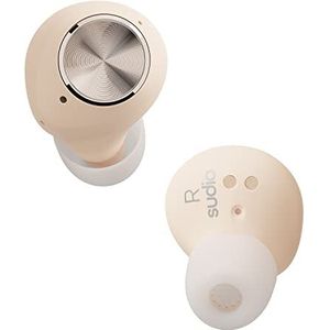 Sudio T2 - aegte trådløse øretelefoner (ANC, 7.50 h, Draadloze), Koptelefoon, Beige