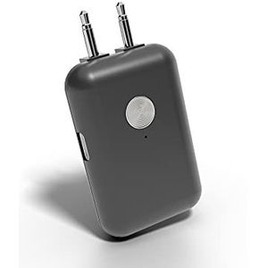Sudio Flyg Bluetooth-audiozender/adapter 3,5 mm naar Bluetooth voor draagbare gamingapparaten, entertainment tijdens de vlucht en tv (zwart)