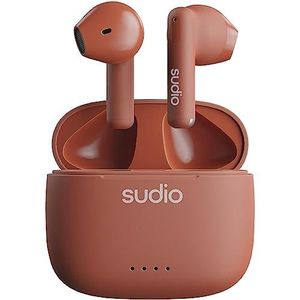 Sudio A1 Sienna hoofdtelefoon met Bluetooth, touch-bediening met IPX4 compact draadloos laadstation, stille hoofdtelefoon met geïntegreerde microfoon, hoogwaardig kristalgeluid