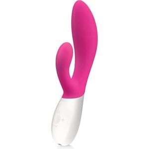 LELO INA Wave Draadloze Vibrator Cerise, Massagespeeltje voor Dubbel Orgasme (G-Spot- en Klitstimulatie)