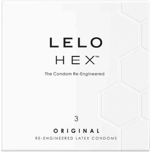 LELO - HEX Original Condooms met honingraat structuur - 3 stuks