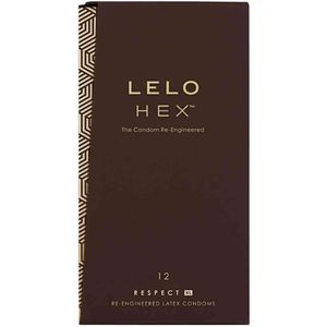 Lelo HEX «Respect XL», 12 weite Kondome mit revolution&#228;rer Sechseckstruktur