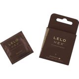 LELO HEX Respect, XL-formaat, luxe condooms met een unieke hexagonale structuur, dun maar sterk latexcondoom, bevochtigd (36 stuks)