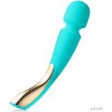 LELO SMART WAND 2 Large Masseur Stimulateur clitoridien portable vibrant pour le corps, Vibromasseur avec 10 modes de vibrations - Sex toýs femme clitoridien, Aqua