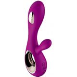 Lelo Soraya Wave vibrator met clitorsstimulator Deep Rose 21,5 cm
