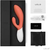 LELO INA 3 rabbitvibrator Coral Red voor vrouwen met 10 trilstanden en waterdicht ontwerp