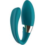 LELO TIANI Duo vibrator voor koppels blauw bevat 2 krachtige motoren, 8 trilstanden, is volledig waterdicht en kan worden gebruikt door mannen en vrouwen