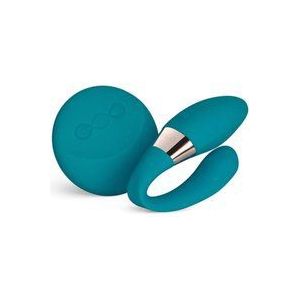 LELO TIANI Duo vibrator voor koppels Ocean Blue, bevat 2 krachtige motoren, 8 trilstanden, is volledig waterdicht en kan worden gebruikt door mannen en vrouwen