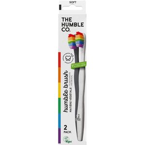 Proud - Tandenborstel - Plant-Based - Zwart/Wit - Set van 2 Stuks