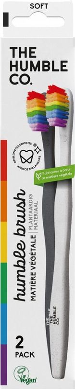 Proud - Tandenborstel - Plant-Based - Zwart/Wit - Set van 2 Stuks