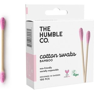 Bamboe wattenstaafjes Humble Brush Roze