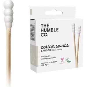 The Humble Co Wattenstaafjes spiraal - wit 100 stuks