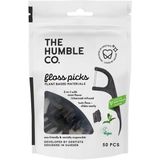 The Humble Co. Flossticks - Actieve Kool - Milieuvriendelijk - Veganistisch - Suikervrij - 1 x 50 Stuks