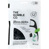 The Humble Co. Flossticks - Actieve Kool - Milieuvriendelijk - Veganistisch - Suikervrij - 1 x 50 Stuks