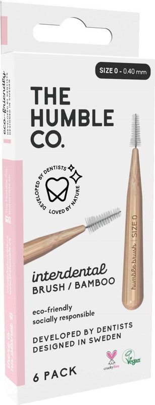 The Humble Co Interdental borstel 0.40 mm roze 6 stuks