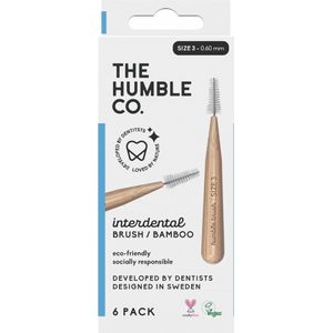 The Humble Co Interdental borstel 0.60 mm blauw 6 stuks