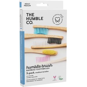 Humble Brush - Bamboe Tandenborstel - Medium Hard - 5 Stuks