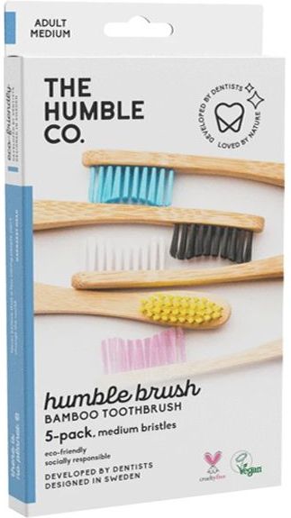 Humble Brush - Bamboe Tandenborstel - Medium Hard - 5 Stuks