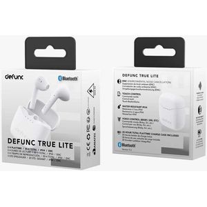Defunc - True Lite - Draadloze Oordopjes - White - Bluetooth