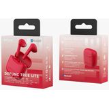 Defunc True Lite Earbuds - Draadloze oordopjes - Bluetooth draadloze oortjes - Met ENC noise cancelling functie - Red