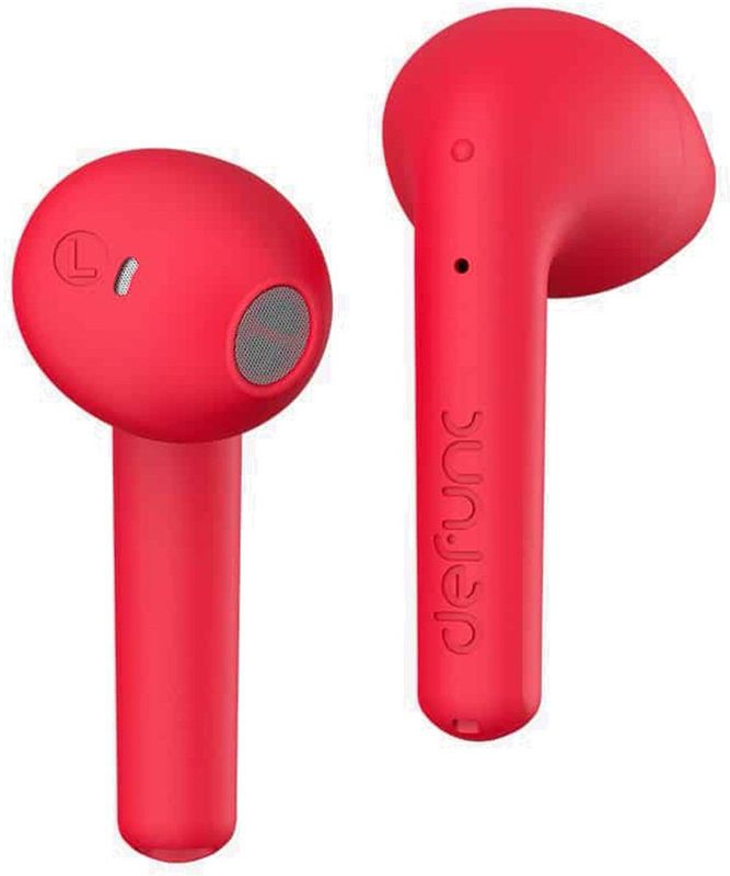 Defunc - True Lite - Draadloze Oordopjes - Rood - Bluetooth - ENC Noise Cancelling