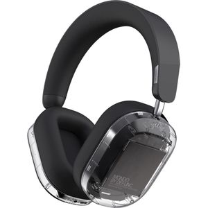 Mondo Over-Ears Draadloze hoofdtelefoon met optionele kabel, 45H van Active Play Time - Bluetooth - Dual ENC-microfoons en drivers (transparant)