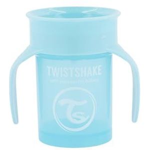 Twistshake 360 leerbekers voor baby's, 230 ml, lekvrije drinkbeker voor baby's, 360 graden rand, lekvrij, ergonomisch, BPA-vrije kinderbeker, leerbeker voor baby's, blauw