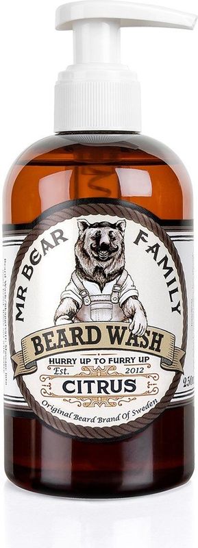 Natural - Beard Shampoo - Citrus - Vegan - 250ml